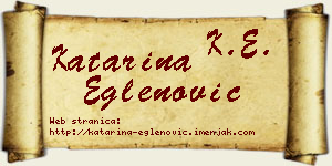 Katarina Eglenović vizit kartica